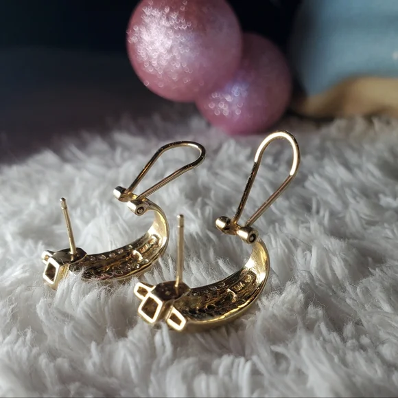 Zales14kGold Channel Set Diamond Earrings - Picture 9 of 14